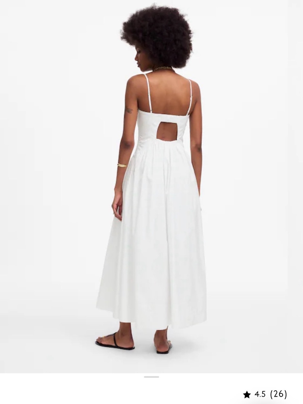 Madewell White Poplin Spaghetti-Strap Maxi Dress - Picture 2 of 6